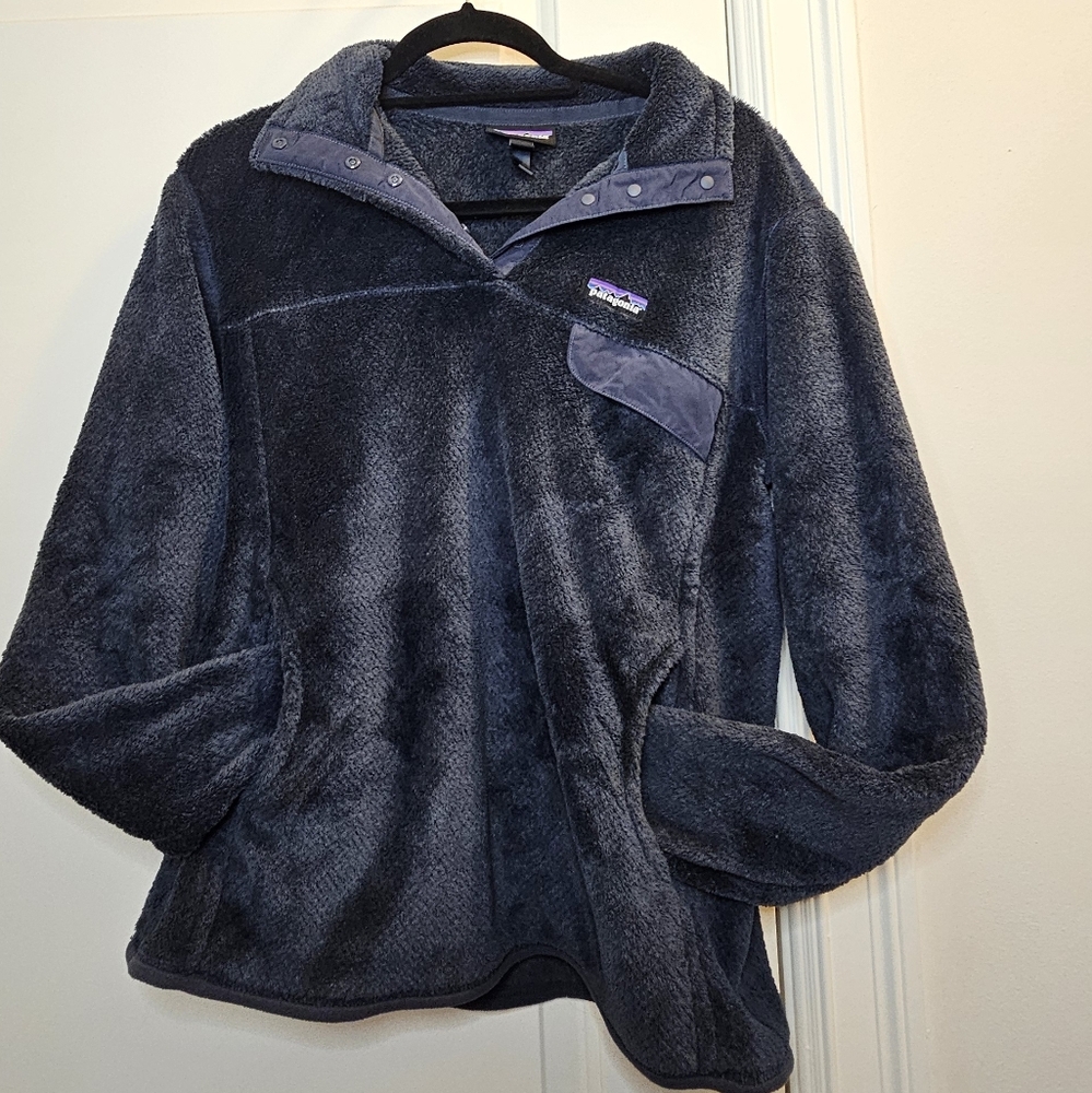 Patagonia Women's Re-Tool Snap-T Pullover Navy Blue